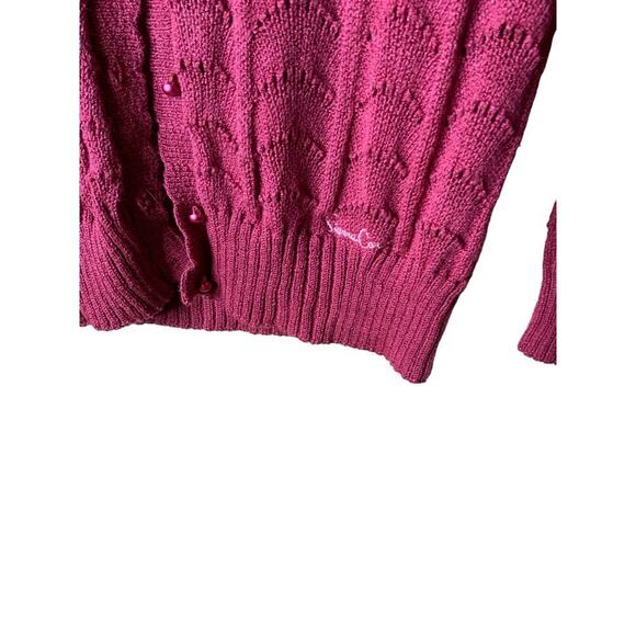 Vintage Pierre Cardin Cardigan Knit Sweater Women's Size 38/US 6 Knitted Stretch - Picture 5 of 7